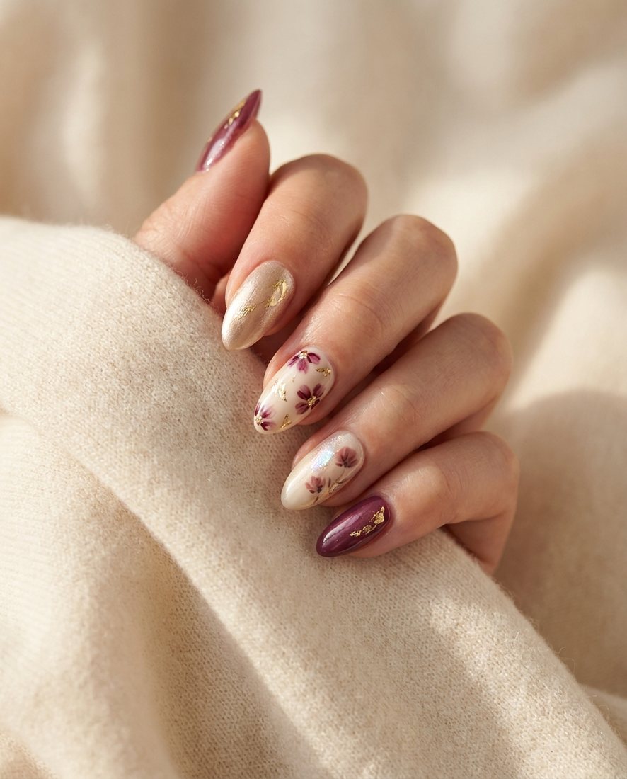 Kleurrijke moderne gellak-set met fijne nail-art details